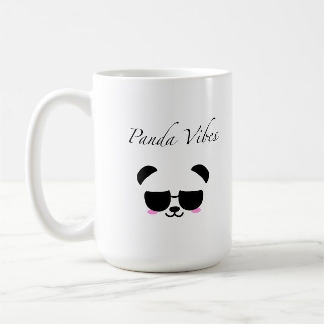 Taza De Café Panda Vibes Coffee Mug (Izquierda)