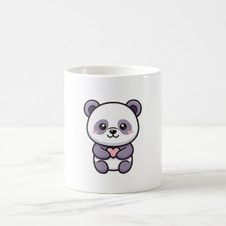 Taza De Café Panda with Heart – Cute Whimsical Illustration