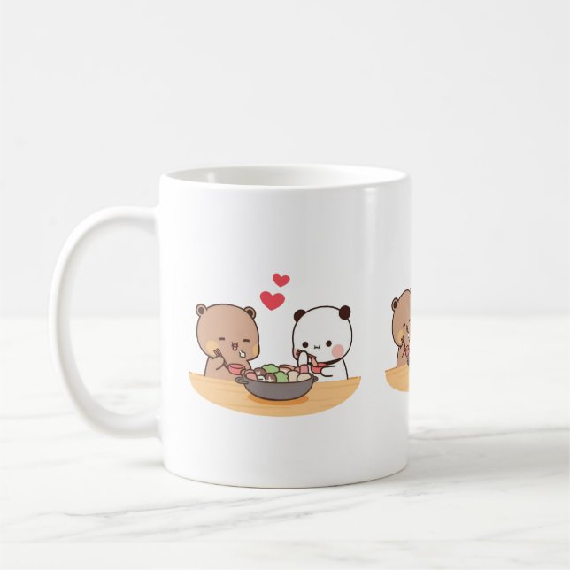 Taza De Café Panda Y Brownie Bear Pareja (Izquierda)
