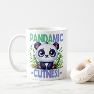 Taza De Café Pandamic Cuteness. Personalizado Cute baby Panda