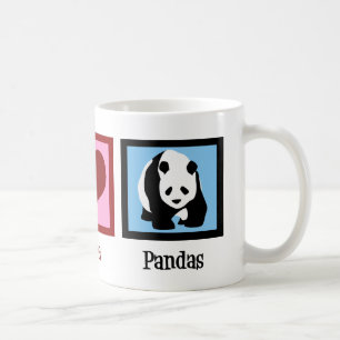 Taza De Café Pandas del amor de la paz