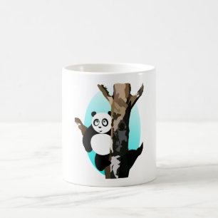 Taza De Café Pandas En Un Árbol