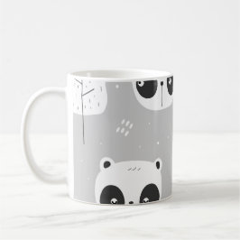 Taza De Café Pandas grey