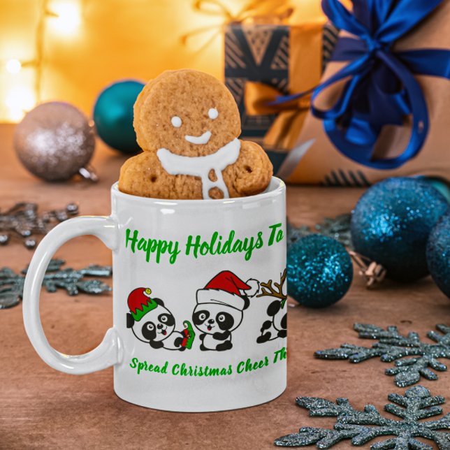 Taza De Café Pandas Navidades personalizados (Subido por el creador)