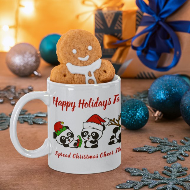 Taza De Café Pandas Navidades personalizados (Subido por el creador)