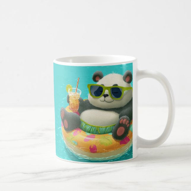 Taza De Café Panda's Poolside Chill (Derecha)