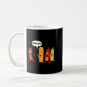 Taza De Café Panecillo De Salchicha De Abrazo De Grupo Mostaza 