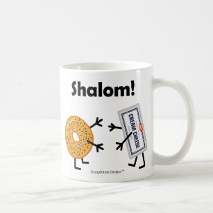Taza De Café ¡Panecillo y queso cremoso - Shalom!