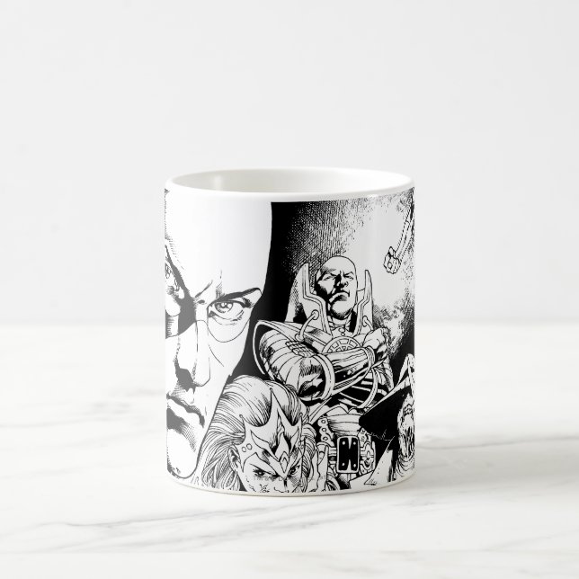 Taza De Café Panel de comic nocturno más negro 2 (Centro)