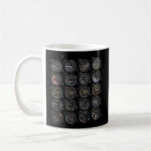 Taza De Café Panel de instrumentos de avión