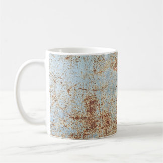 Taza De Café Panel metalizado rusto, fondo texturado
