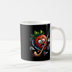 Taza De Café Pánico de fresa de hockey dibujos animados humor d