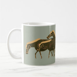 Taza De Café Panoplia - caballos de florero del griego clásico