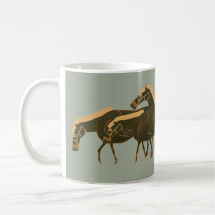 Taza De Café Panoplia - caballos de florero del griego clásico