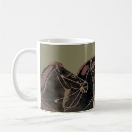 Taza De Café Panoplia - caballos del carro del griego clásico