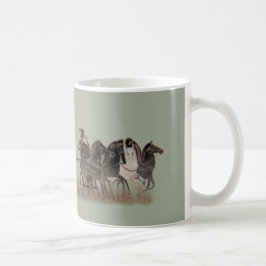 Taza De Café Panoplia - carro y caballos del griego clásico