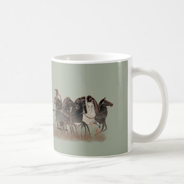 Taza De Café Panoplia - carro y caballos del griego clásico (Derecha)