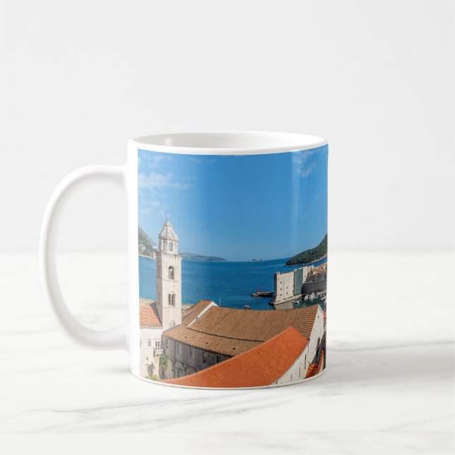 Taza De Café Panorama de la ciudad de Dubrovnik - Croacia (Izquierda)