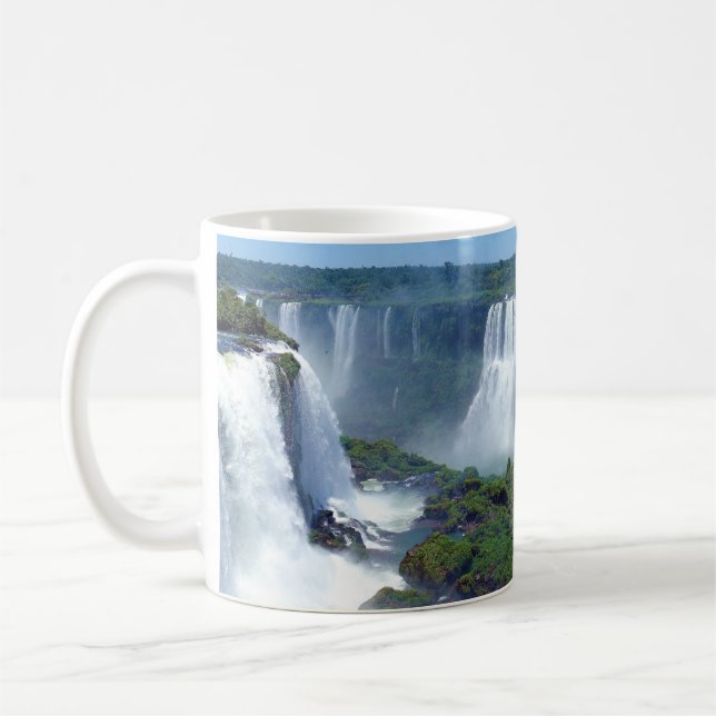 Taza De Café Panorama de las cascadas de Iguazu del Brasil (Izquierda)