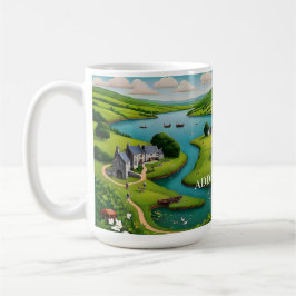 Taza De Café Panorama panorámico con temática irlandesa persona
