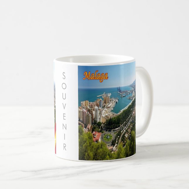 Taza De Café panorama zES032 de MALAGA, España, Europa, Café M (Anverso derecho)
