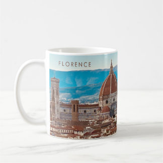 Taza De Café Panorámica de Florencia Italia
