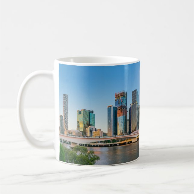 Taza De Café Panorámica del centro de Brisbane Australia horizo (Izquierda)