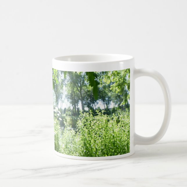 Taza De Café Panorámico Bright Sunny Park Coffee Mug (Derecha)