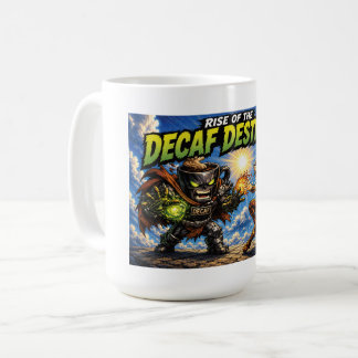 Taza De Café Panorámico Decaf Destroyer Café Superhéroe Cómic