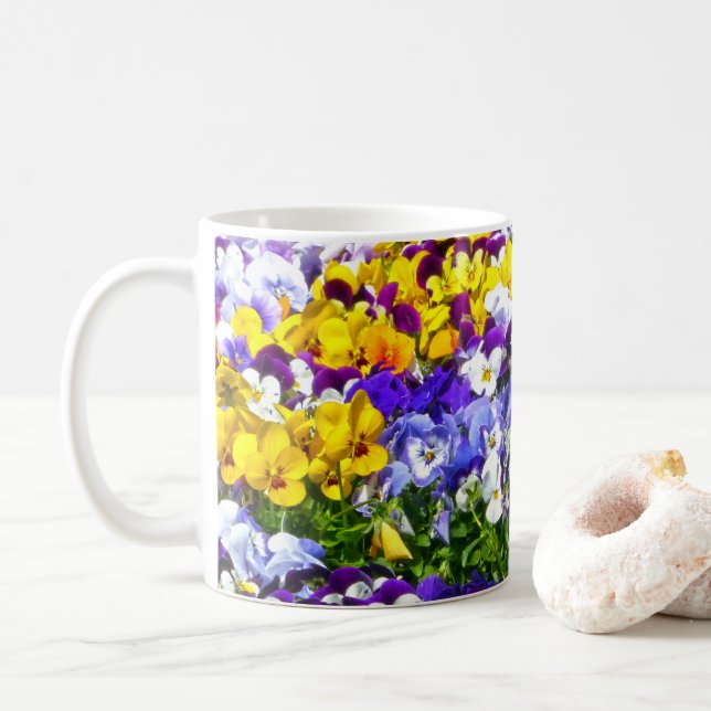 Taza De Café Pansies (Con donut)