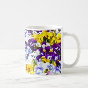 Taza De Café Pansies Coffee Mug