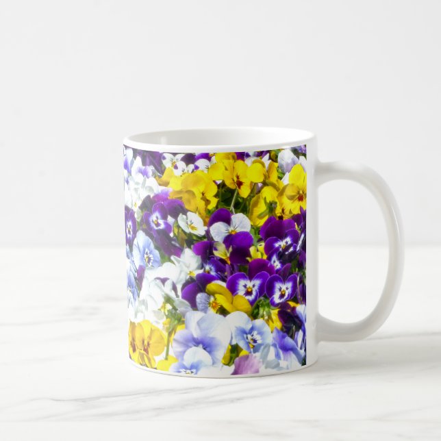 Taza De Café Pansies Coffee Mug (Derecha)