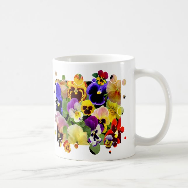 Taza De Café Pansy Patchwork (Derecha)