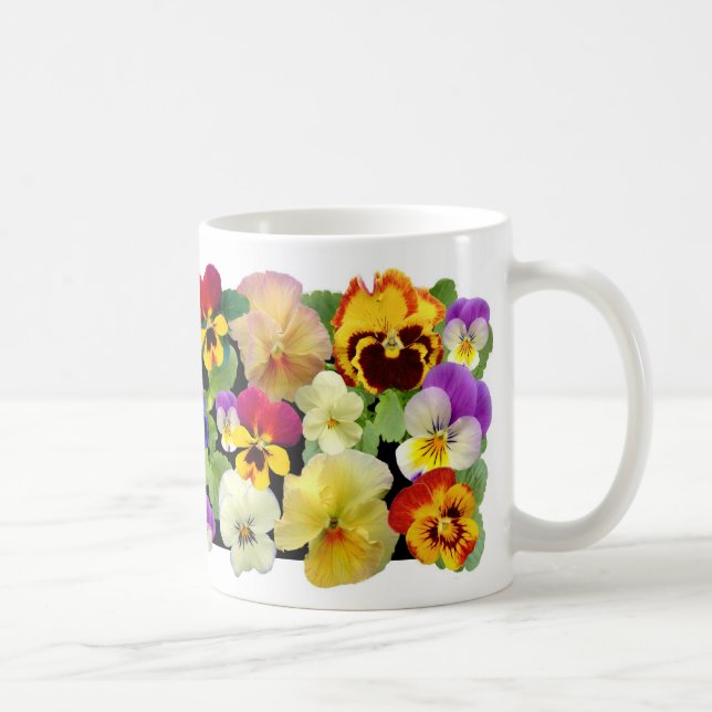 Taza De Café Pansy Patchwork (Derecha)