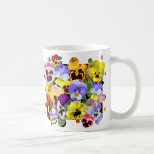 Taza De Café Pansy Patchwork