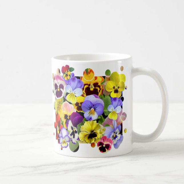 Taza De Café Pansy Patchwork (Derecha)