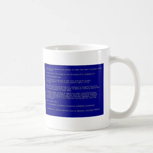 Taza De Café Pantalla azul de la muerte (Derecha)