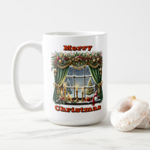 Taza De Café Pantalla de ventana festiva radiante