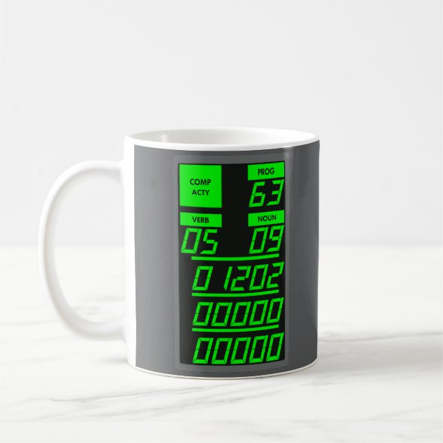 Taza De Café Pantalla electroluminiscente Apollo 11 DSKY - (Izquierda)