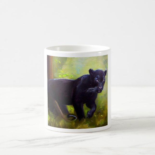 Taza De Café Pantalón negro (10) Gato salvaje (Centro)