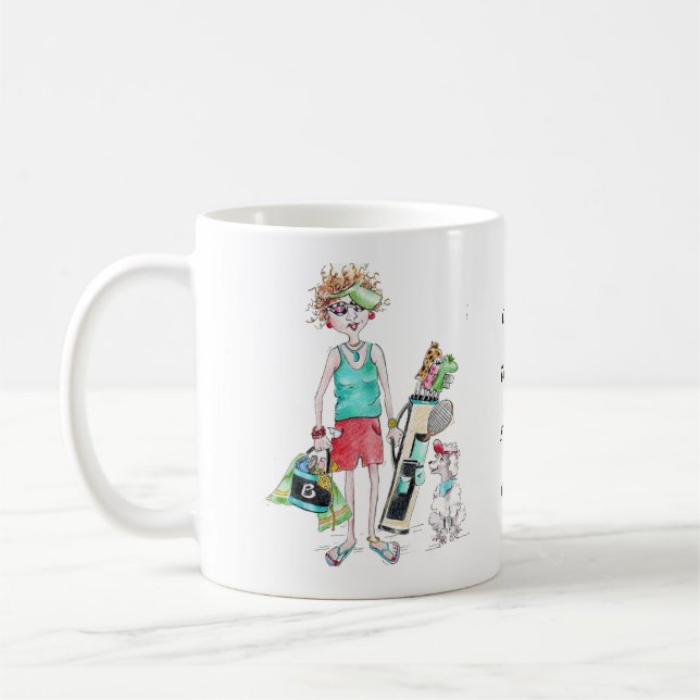 Taza De Café Pantalones de golf, carrito de golf, no contestes  (Izquierda)