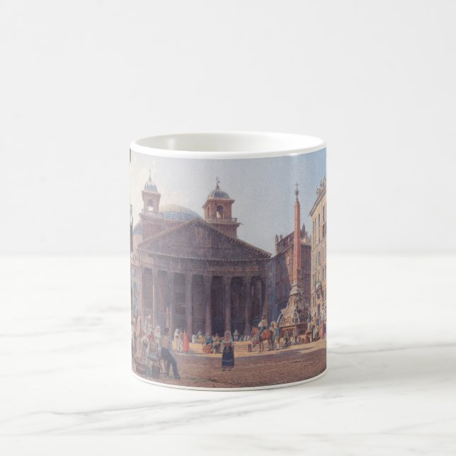 Taza De Café Panteón y Piazza della Rotonda en Roma, Italia (Centro)