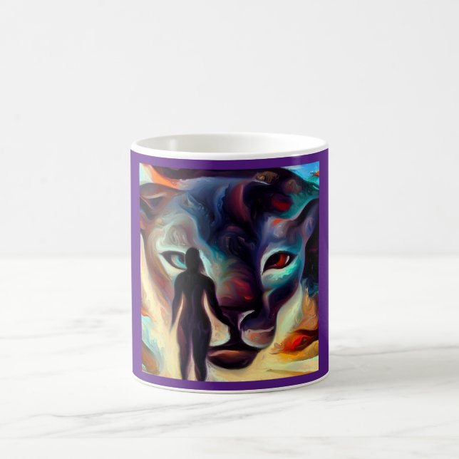 Taza De Café Pantera de animales espirituales 3 (Centro)