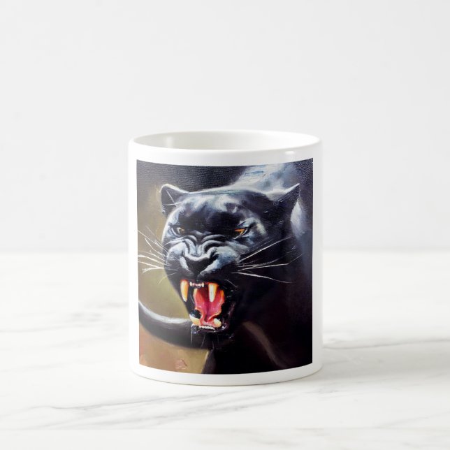 Taza De Café Pantera negra (12) Gato salvaje (Centro)
