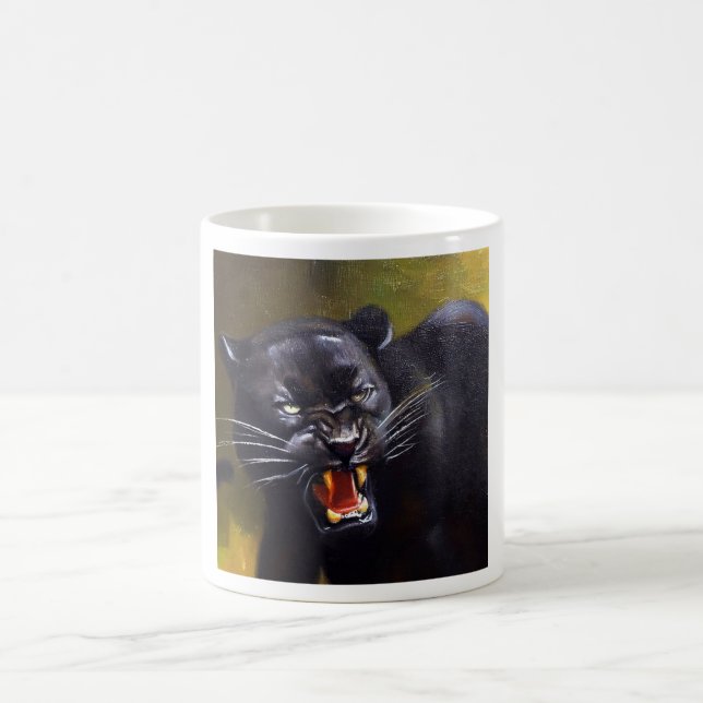 Taza De Café Pantera negra (13) Gato salvaje (Centro)