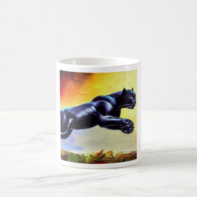 Taza De Café Pantera negra (6) Gato salvaje (Centro)