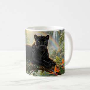 Taza De Café Pantera Negra Flores de la Jungla de Kenia Cascada