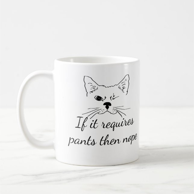 Taza De Café Pants Nope Fun Empath Introvert Cita (Izquierda)