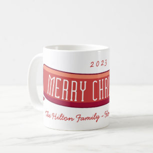 Taza De Café Pañuelo de bandera de vacaciones de Navidad feliz