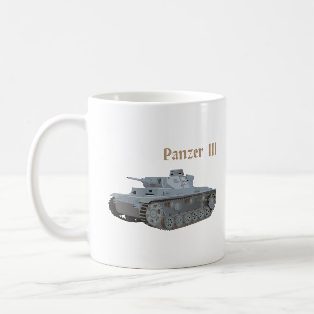Taza De Café Panzer III Tanque de batalla alemán de la Segunda  (Izquierda)